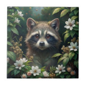 Niedliches Raccoon Fliese (Vorderseite)