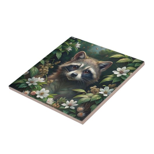 Niedliches Raccoon Fliese (Seite)