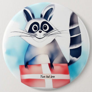 Niedliches Raccoon-Geburtstagsgeschenk Button