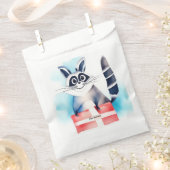 Niedliches Raccoon-Geburtstagsgeschenk Geschenktütchen (Ausgeschnitten)