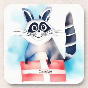 Niedliches Raccoon-Geburtstagsgeschenk Getränkeuntersetzer