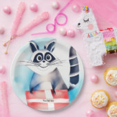 Niedliches Raccoon-Geburtstagsgeschenk Pappteller (Party)
