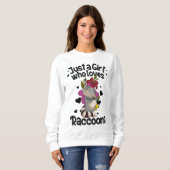 Niedliches Raccoon Geschenk für Mädchen Frauen Mül Sweatshirt (Vorne ganz)