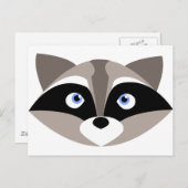 Niedliches Raccoon-Gesicht Postkarte (Vorne/Hinten)