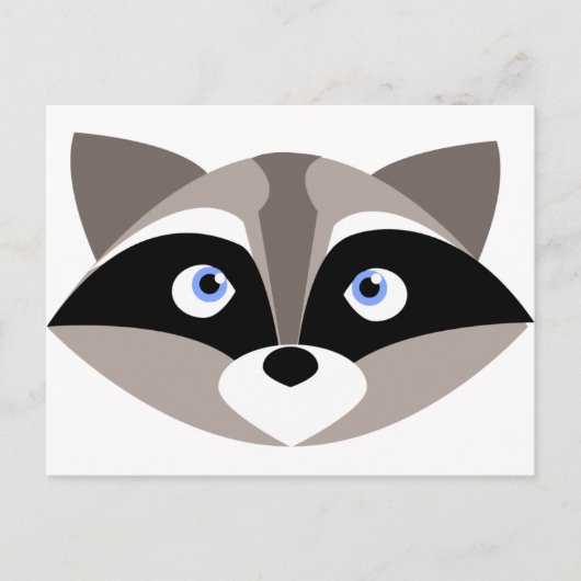 Niedliches Raccoon-Gesicht Postkarte (Vorderseite)