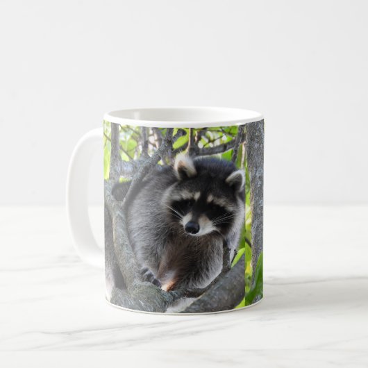 Niedliches Raccoon Kaffeetasse (Vorderseite Links)