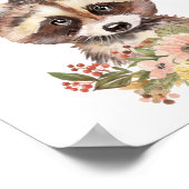 Niedliches Raccoon Kinderzimmer Wall Art Décor, Ba Poster (Ecke)