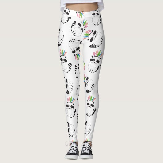 Niedliches Raccoon Leggings (Vorderseite)