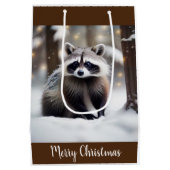 Niedliches Raccoon Mittlere Geschenktüte (Rückseite)