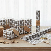 Niedliches Raccoon-Musterpapier Geschenkpapier Set