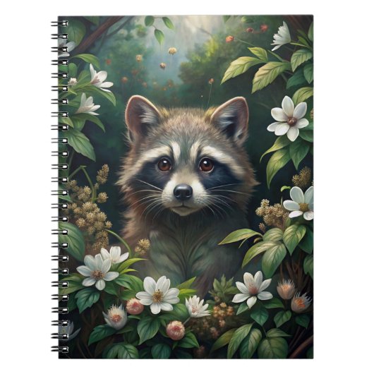 Niedliches Raccoon Notizblock (Vorderseite)