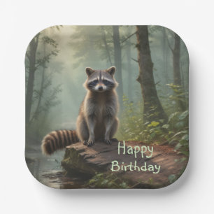 Niedliches Raccoon Pappteller