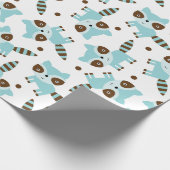 Niedliches Raccoon Wrapping Paper Geschenkpapier (Ecke)