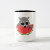 Niedliches Raccoon Zweifarbige Tasse (Mittel)