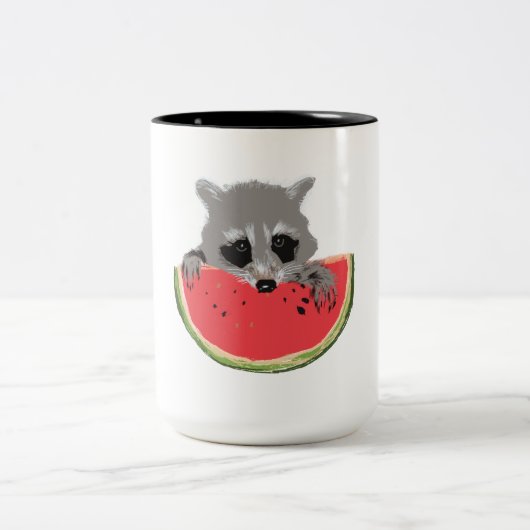 Niedliches Raccoon Zweifarbige Tasse (Mittel)