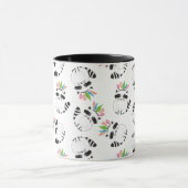 Niedliches Raccoons-Muster Tasse (Zentrum)