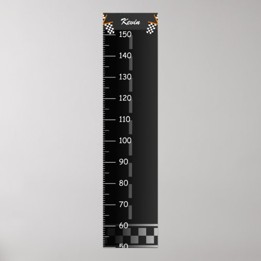 Niedliches Racing Circuit Growth Chart Poster (Vorne)