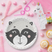Niedliches Racoon - Kindergeburtstag/Babydusche Pappteller (Party)