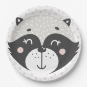 Niedliches Racoon - Kindergeburtstag/Babydusche Pappteller (Vorderseite)