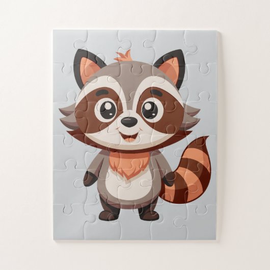 Niedliches Racoon Puzzle (Vertikal)