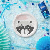 Niedliches Racoon | Teller für Personalisierte Geb (Party)