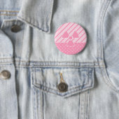 Niedliches radioaktives rosa Abzeichen Button (Beispiel)