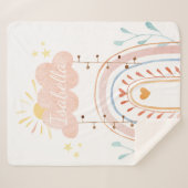 Niedliches Rainbow-Baby Sherpadecke (Vorderseite (Horizontal))