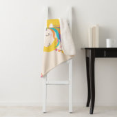 Niedliches Rainbow-Einhorn und Stars Girly-Pink-Mo Sherpadecke (Beispiel)