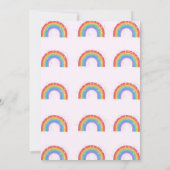 Niedliches Rainbow-Glitzer Funksterne Party Einladung (Rückseite)