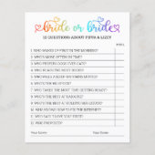 Niedliches Rainbow Heart Script Bridge oder Bride  (Vorderseite)