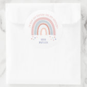 Niedliches Rainbow-Herz-Klassenvalentin Runder Aufkleber (Tasche)