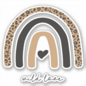 Niedliches Rainbow Leopard Muster Aufkleber (Vorderseite)