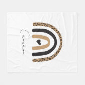 Niedliches Rainbow Leopard Muster Fleecedecke (Vorderseite (Horizontal))
