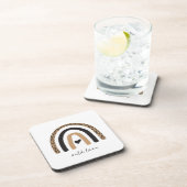 Niedliches Rainbow Leopard Muster Getränkeuntersetzer (Rechte Seite)