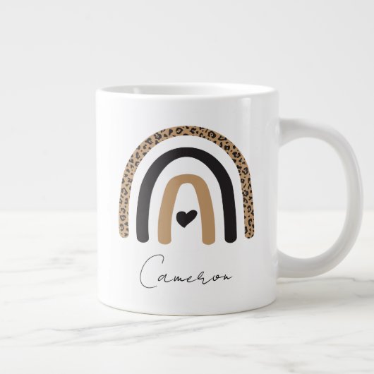 Niedliches Rainbow Leopard Muster Jumbo-Tasse (Rechts)