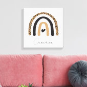 Niedliches Rainbow Leopard Muster Leinwanddruck (Insitu (Wohnzimmer))