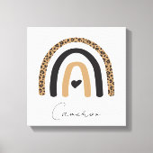 Niedliches Rainbow Leopard Muster Leinwanddruck (Vorderseite)