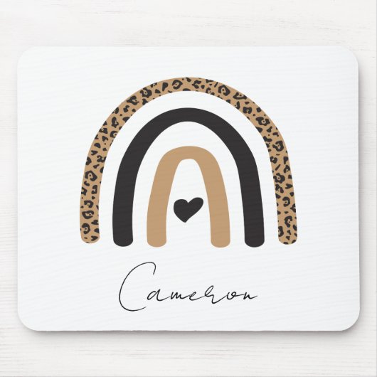 Niedliches Rainbow Leopard Muster Mousepad (Vorne)