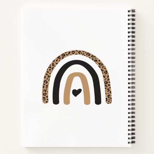 Niedliches Rainbow Leopard Muster Notizblock (Rückseite)