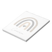 Niedliches Rainbow Leopard Muster Notizblock (Rotiert)