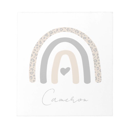 Niedliches Rainbow Leopard Muster Notizblock (Vorderseite)