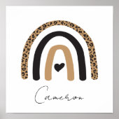 Niedliches Rainbow Leopard Muster Poster (Vorne)