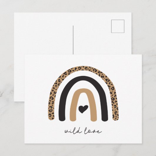 Niedliches Rainbow Leopard Muster Postkarte (Vorne/Hinten)