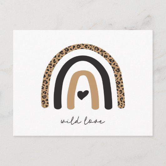 Niedliches Rainbow Leopard Muster Postkarte (Vorderseite)