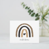 Niedliches Rainbow Leopard Muster Postkarte (Stehend Vorderseite)