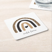 Niedliches Rainbow Leopard Muster Rechteckiger Pappuntersetzer (angewinkelt)