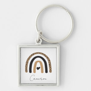 Niedliches Rainbow Leopard Muster Schlüsselanhänger