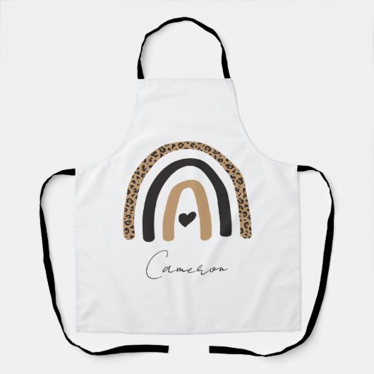 Niedliches Rainbow Leopard Muster Schürze (Vorderseite)