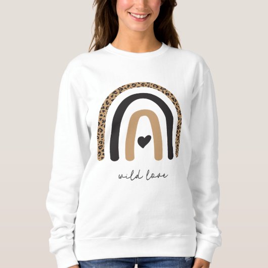 Niedliches Rainbow Leopard Muster Sweatshirt (Vorderseite)