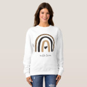 Niedliches Rainbow Leopard Muster Sweatshirt (Vorne ganz)